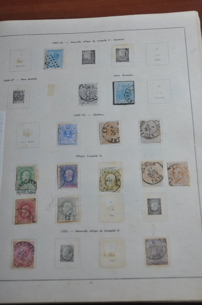 Βέλγιο  - Συλλογές από το 1849 σε διάφορα άλμπουμ (173 φωτογραφίες). #3.2