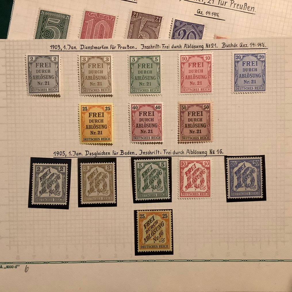 德意志帝国 1903/1942 - 服务：集藏在相册页上 - Michel 1/177 #1.0