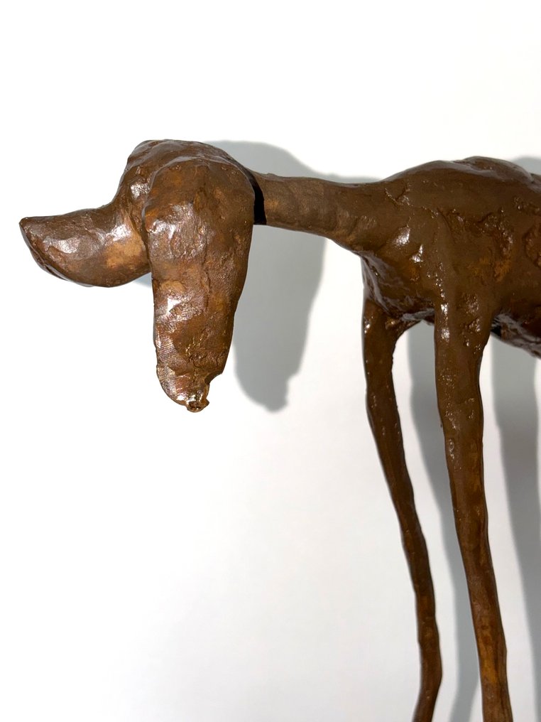 Abdoulaye Derme - Sculpture, Chien "Compagnon Fidèle" - 34 cm - Bronze #2.1