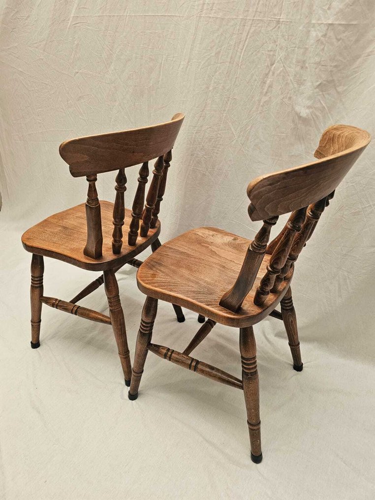 Πολυθρόνα - Windsor Fauteuils με καμπυλόγραφο σχεδιασμό περίπου το 1910. - Ξύλο #2.1