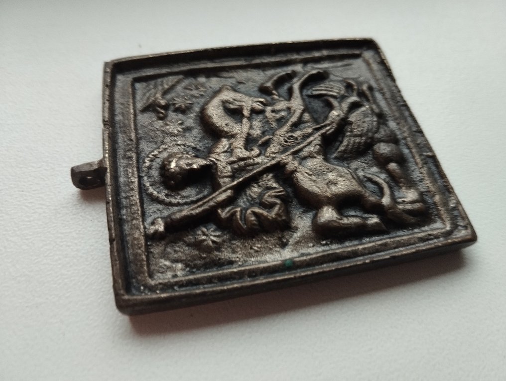 Travel icon - George the Dragonslayer - Silvered bronze #3.2