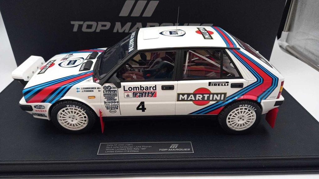 Top Marques 1:12 - Model car - Lancia Delta HF 4WD No.4 Winner Lombard RAC 1987 - (cod.B25) #1.0