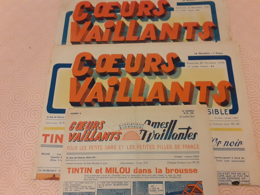Ensemble de 2 Coeurs vaillants et une Ame de 1940/41 - 3 Comic collection - 1940 #1.0