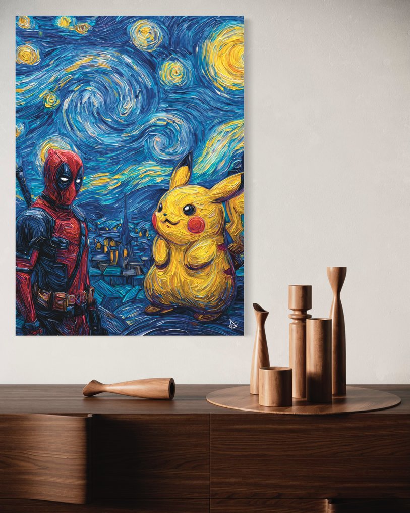 ANDSAL - Pikachu & Deadpool Van Gogh Tribute V2 Special Limited Edition #3.2