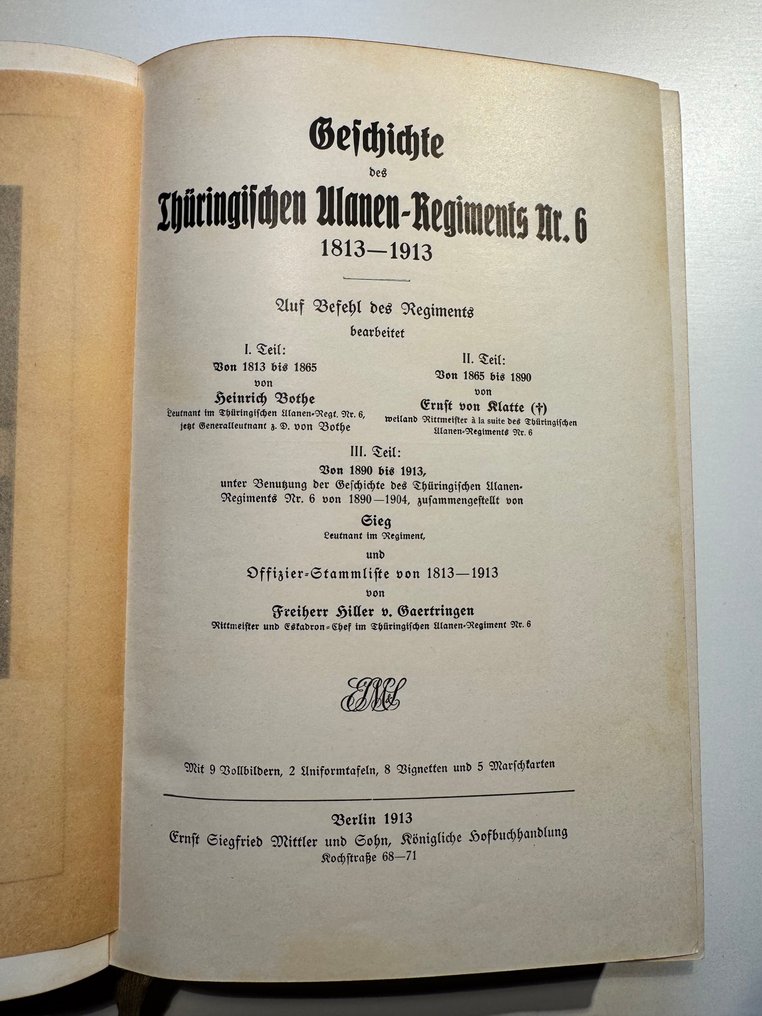 Geschichte des Thüringischen Ulanen-Regiments Nr. 6 1813-1913 - 1913 #1.0