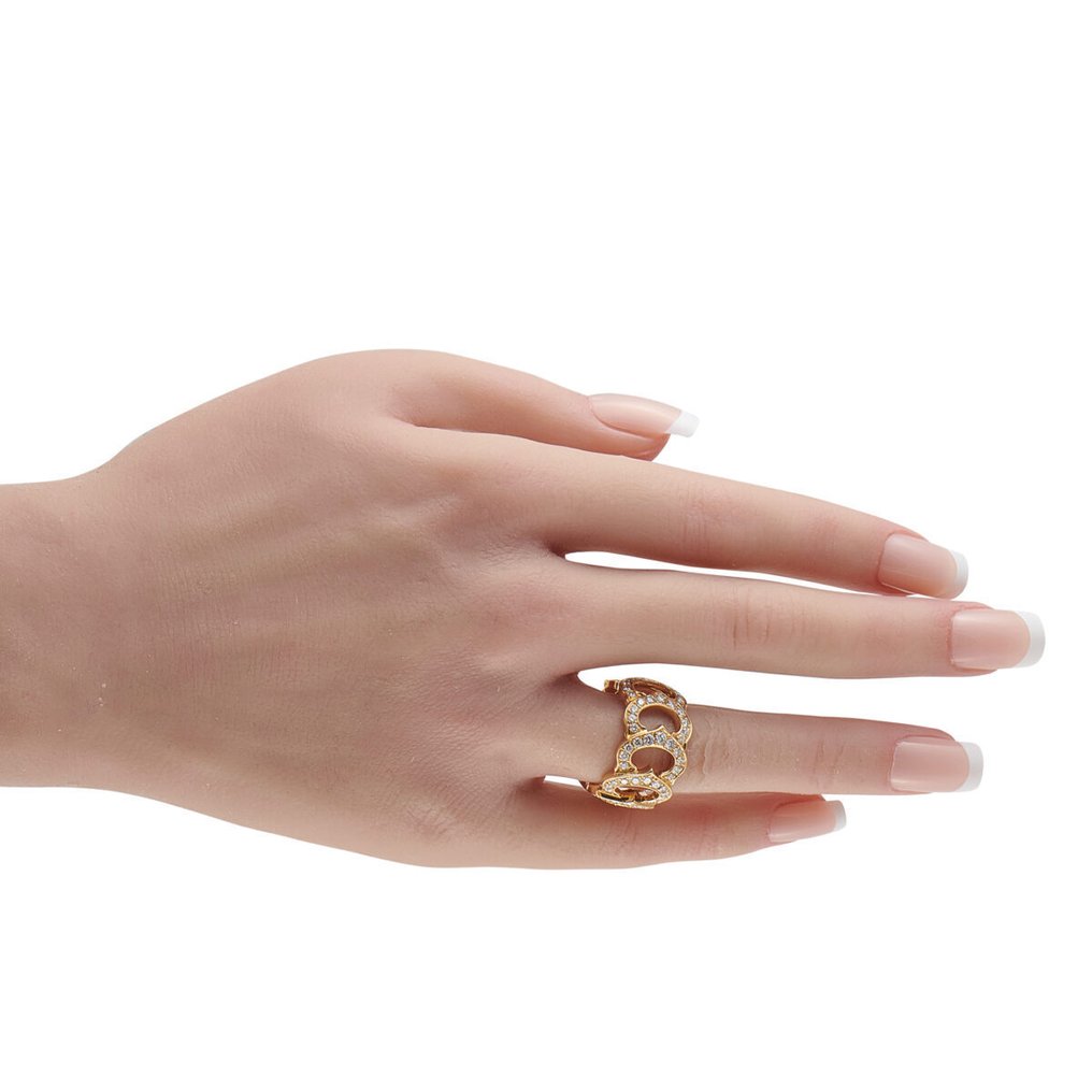 Cartier - 戒指 - 18K包金 卡地亚 18K 黄K金钻石C戒指, 黄金 #2.1