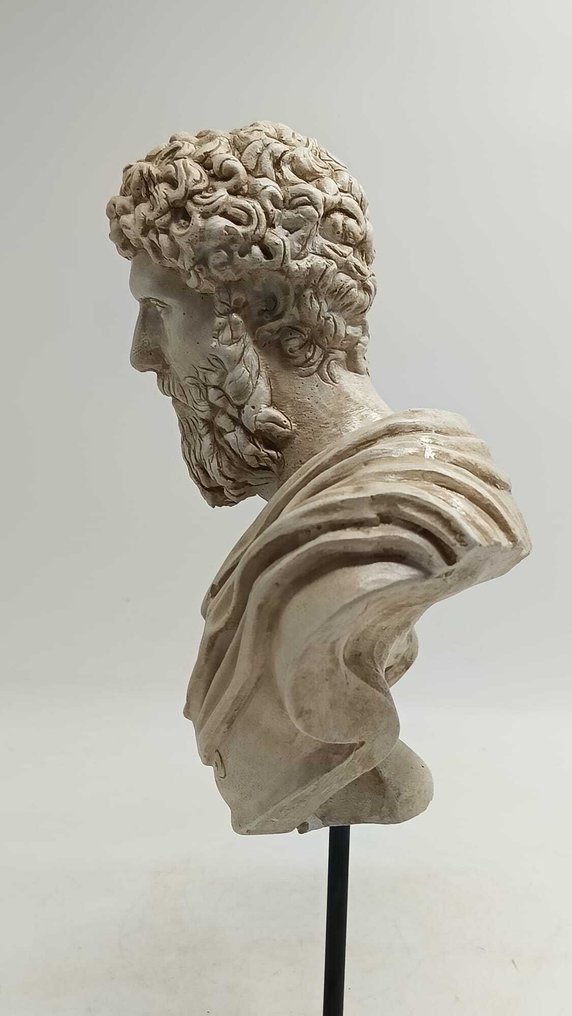 Γλυπτό, Busto di Lucio Vero - 40 cm - μαρμάρινη σκόνη #2.1