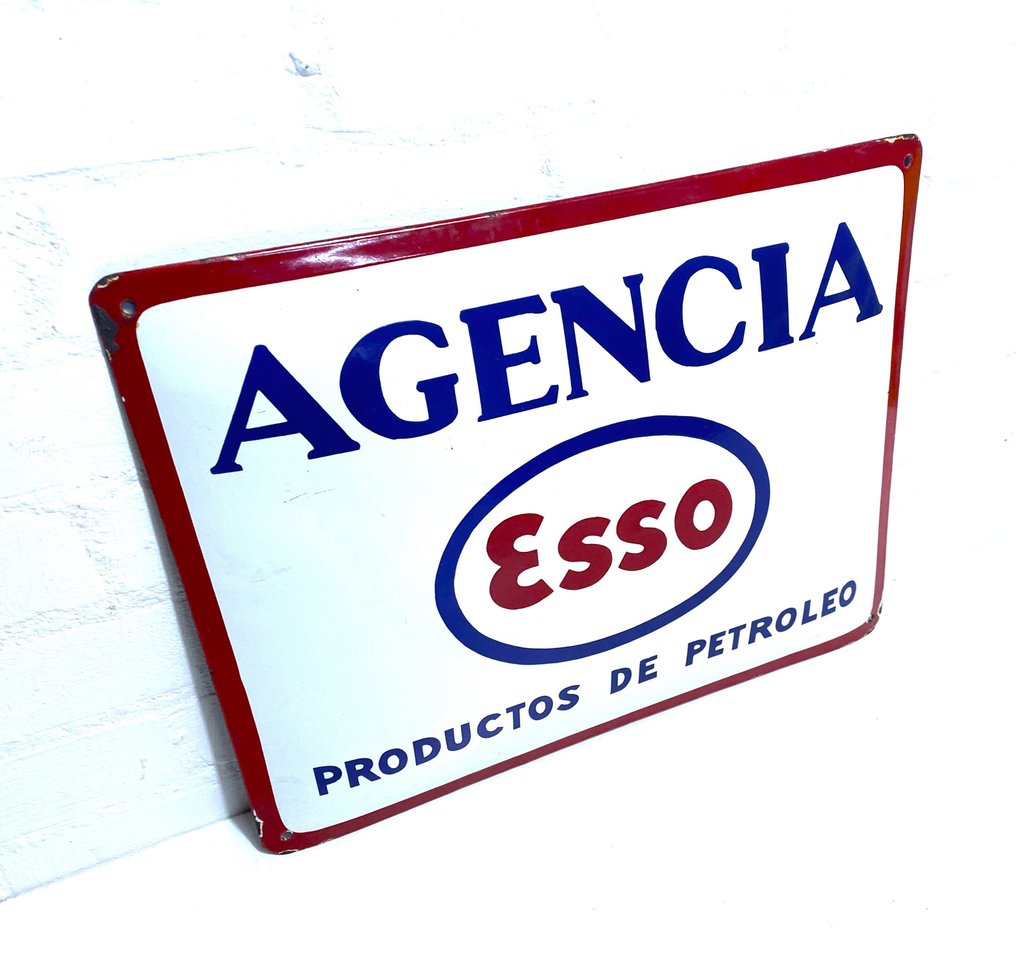 Esso agence produits de pétrole - Enseigne en émail - Émail #2.1