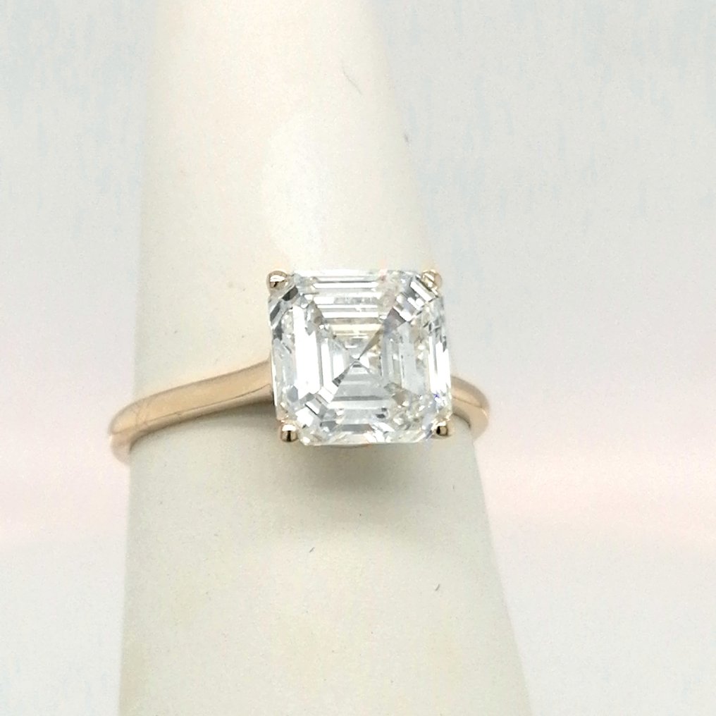 没有保留价 - 戒指 - 14K包金 黄金 -  2.86ct. tw. 钻石 (实验室培育) #1.0