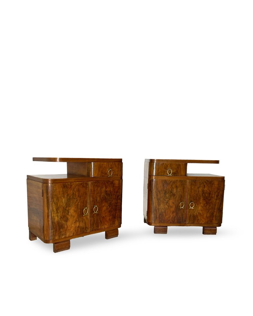 Κομοδίνο (2) - Walnut, Ορείχαλκος, Ξύλο, Burr καρυδιά #2.1