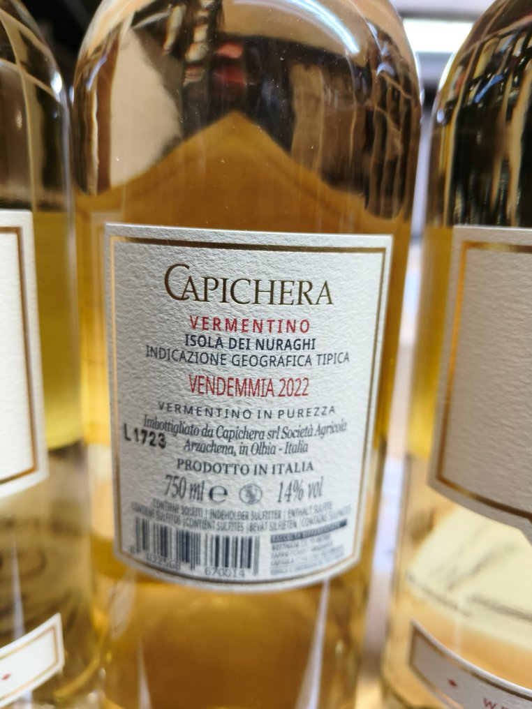 2022 Capichera Vermentino - Nuraghernas ö IGT - 3 Flaskor (0,75L) #2.1