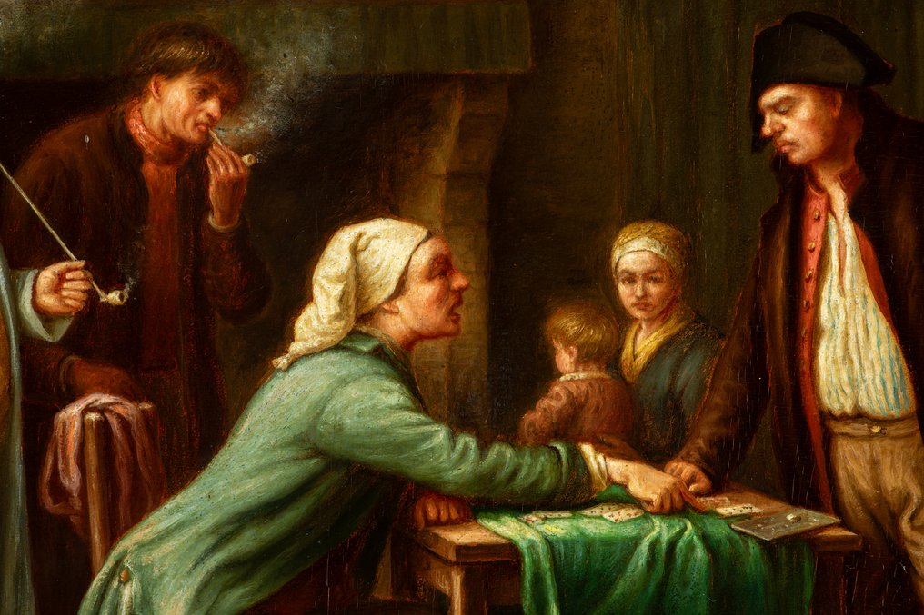 David Joseph Bles (1821-1899) - Kaartspelers Discussie (No Reserve) #4.3