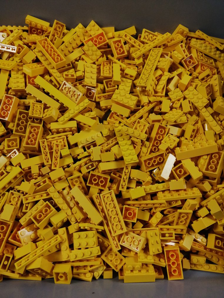 LEGO - 01 Partij van 1000 gele bouwstenen - 1980-1990 #3.2