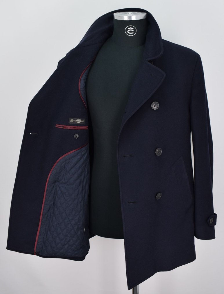 Corneliani Virgin Wool Doublebreasted With Quilted Lining Winter - Haină #2.1
