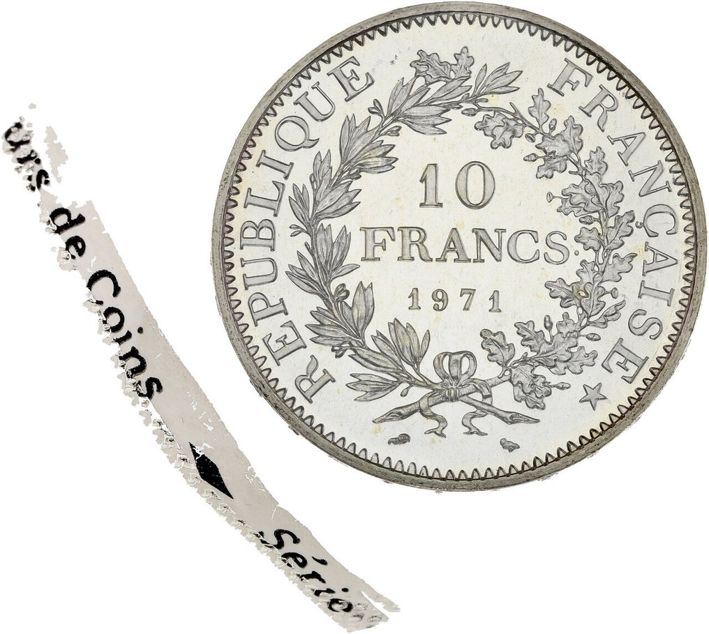 France. 10 Francs 1971 Hercule. BU en argent  (No reserve price) #1.0