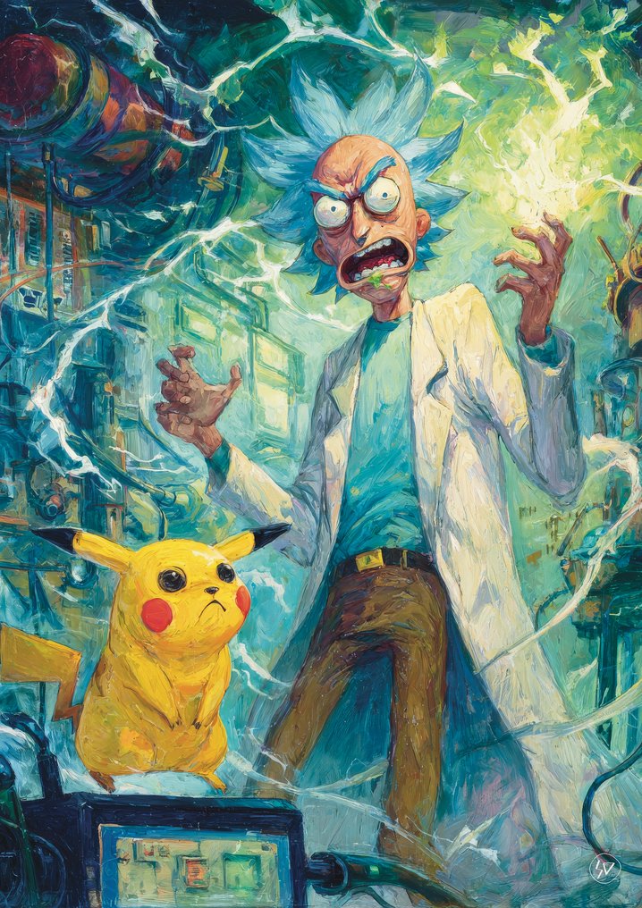 SDIMART 1996 - Pikachu and Rick Sanchez Rick and Morty Limited Edition #1.0