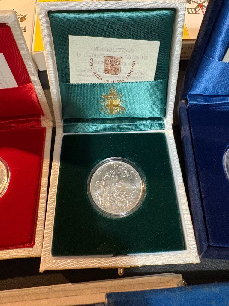 Βατικάνο. 500, 1.000 e 10.000 Lire commemorative argento (12 monete) #4.3