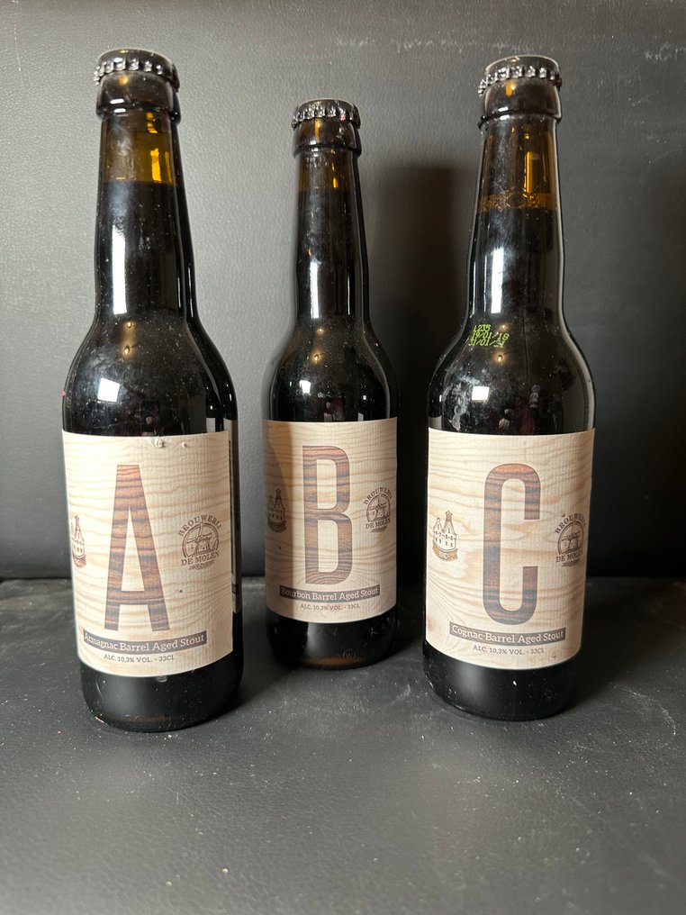 Brouwerij De Molen - Stout invecchiato in botti di Armagnac, Bourbon e Cognac - 33cl - 3 bottiglie #1.0