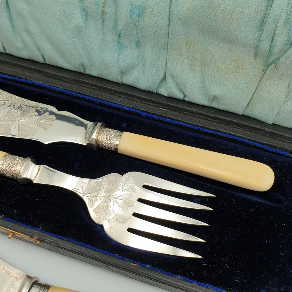 H & S - Service à poisson (4) - Plaqué(e) argent - Serveurs de poissons #4.3