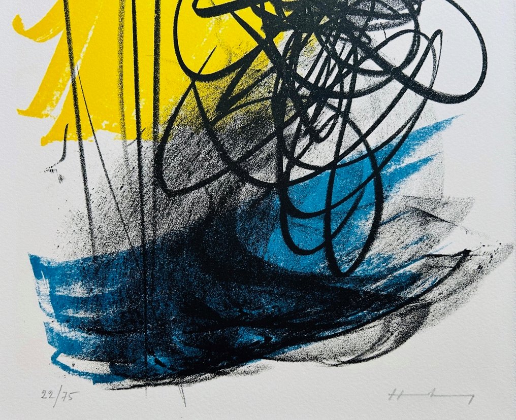 Hans Hartung (1904-1989) - Hommage à San Lazzaro - Lithographie originale signée #3.2
