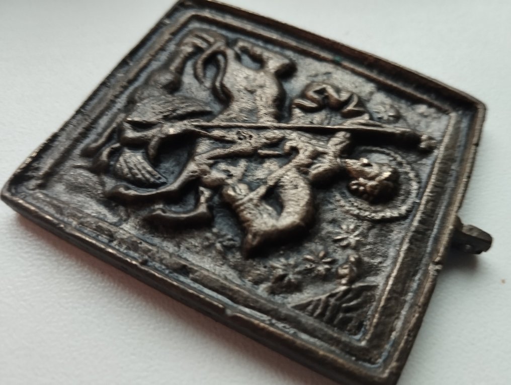 Travel icon - George the Dragonslayer - Silvered bronze #4.3