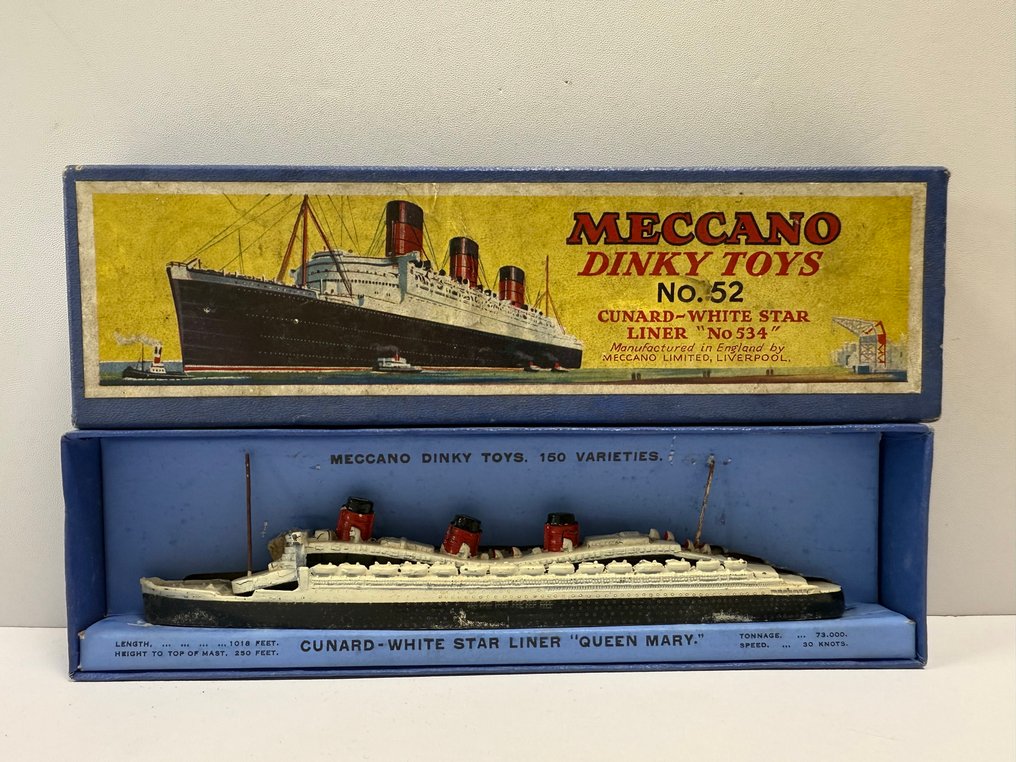 Dinky Toys 1:43 - Modellskip - 52 - Cunard White Star Liner No 534 - Bokset #1.0