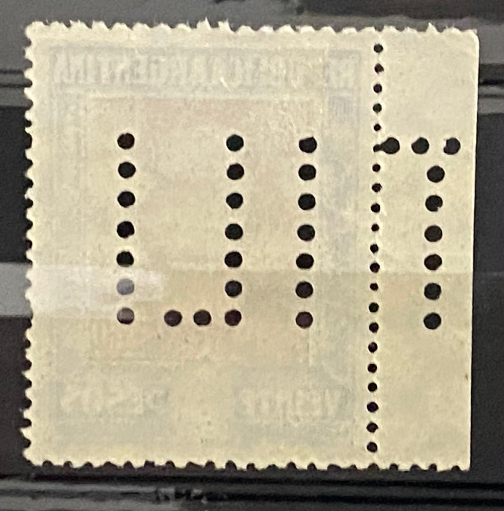 Argentinië 1911 - Argentijnse boer, issue 20 pesos, MH UIT, Perfin, SG 2022, nr. 408, £410 #1.0