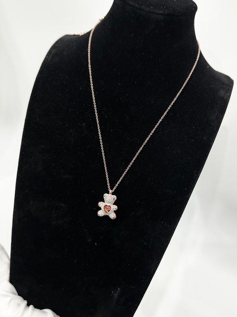Swarovski - Statue, Teddy Bear Beating Heart Necklace - 0 cm - Crystal #2.1