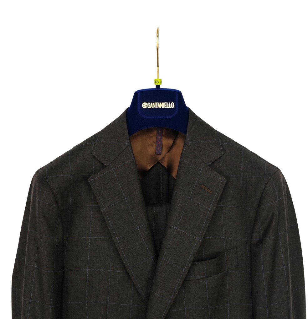 SANTANIELLO RRP 750€ Brown Checked Wool Suit – Made in Italy - 50 IT - Men's suit - New with tags #2.1