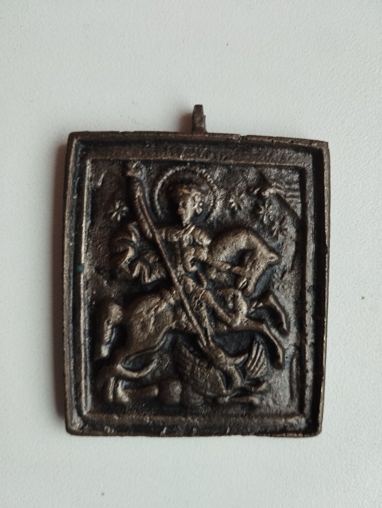 Travel icon - George the Dragonslayer - Silvered bronze #1.0