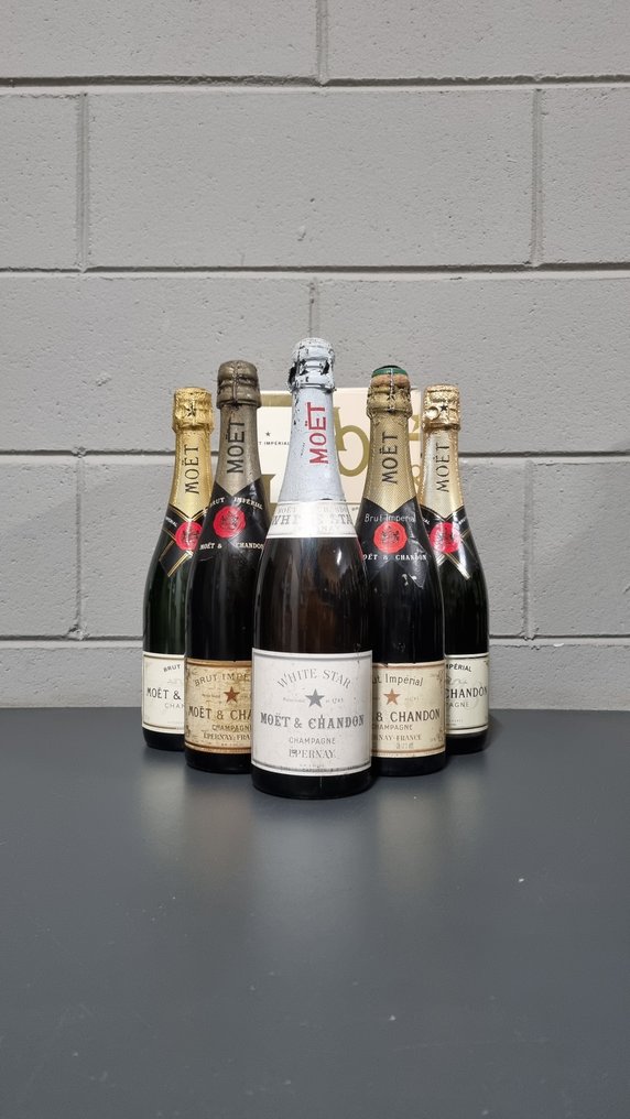 Moët & Chandon, White Star & Brut Impérial ('60s to '10s) - Champagne - 5 Pullot (0.7 L) #1.0