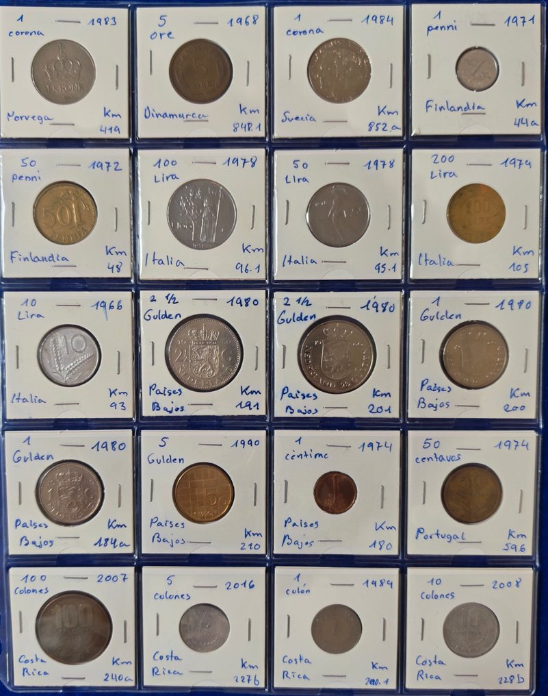 世界套装，包括来自53个国家的140枚硬币，以及12张未流通等级的钞票。时期为1900年至2000年。.  (沒有保留價) #1.0