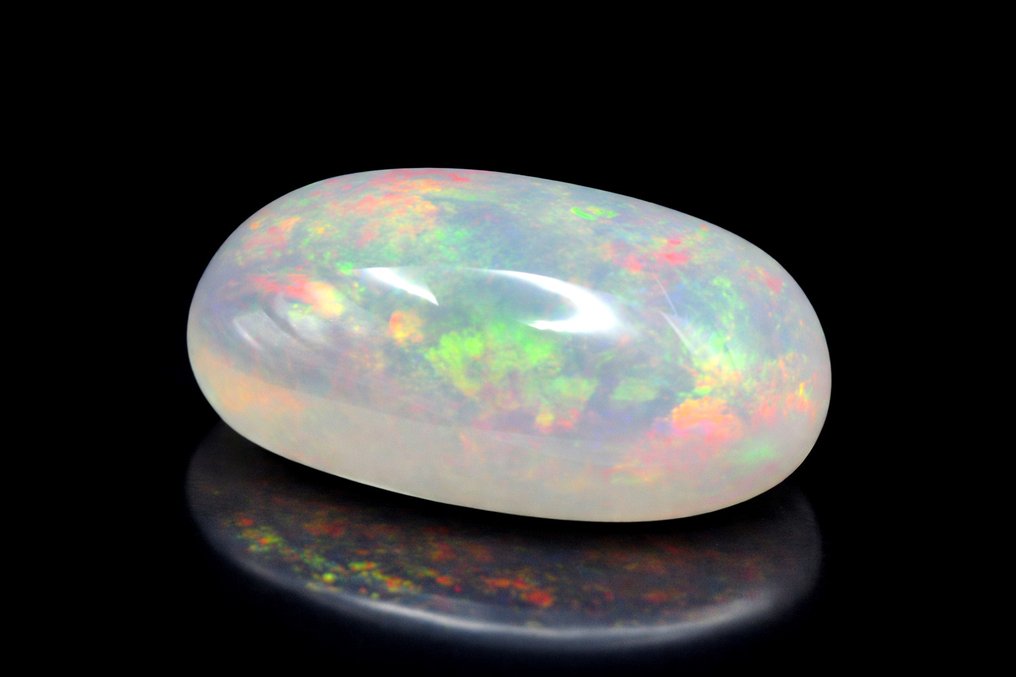 1 pcs 白色 蛋白石 - 37.02 ct - Antwerp Laboratory for Gemstone Testing (ALGT) - 色彩的变化 #3.2