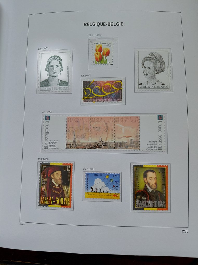 比利时 2000/2005 - 比利时2000-2005年几乎完整的收藏，收录于DAVO LX VI相册，包括磁带 #2.1