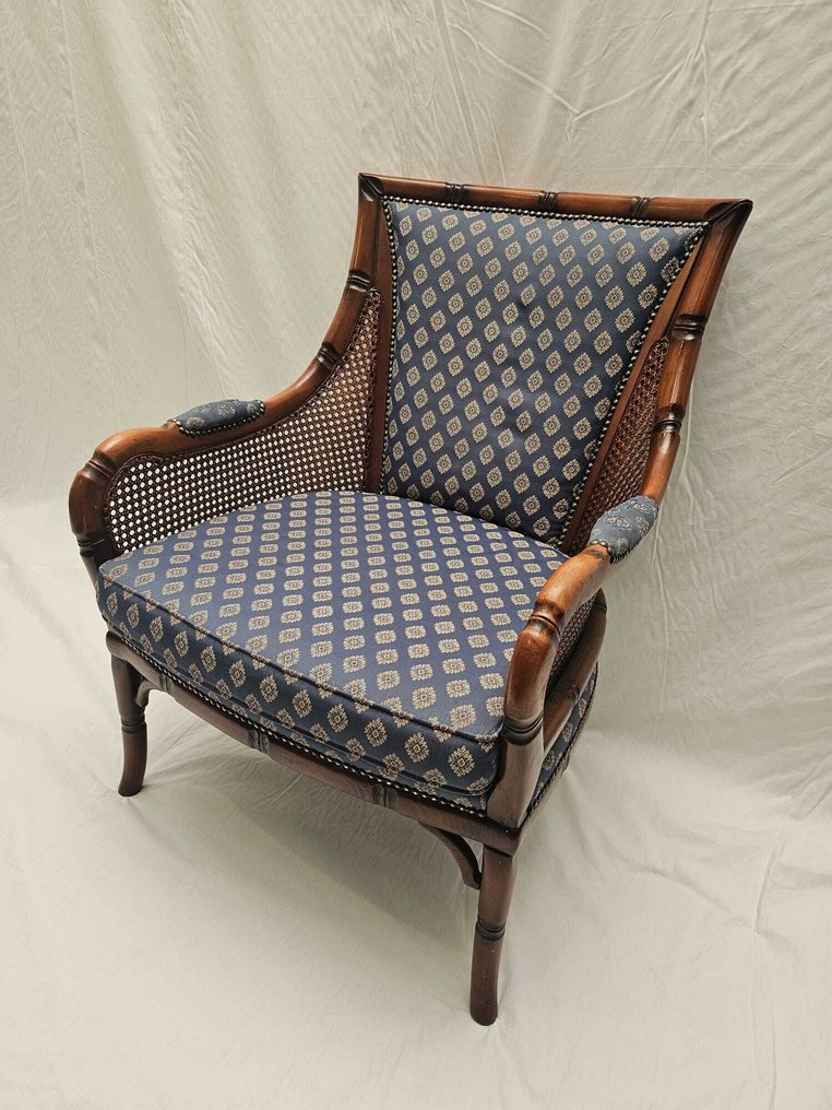 Πολυθρόνα - Αντίκα πολυθρόνα Louis Stijl με Cannezijdes και μοναδική επένδυση. - Ξύλο #1.0