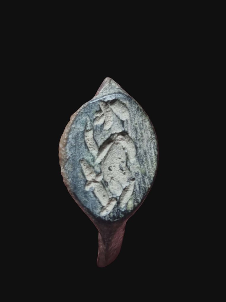 Αρχαία Ρωμαϊκή Εντυπωσιακό Στρατιωτικό Σφραγιστικό Δαχτυλίδι  (χωρίς τιμή ασφαλείας) #1.0