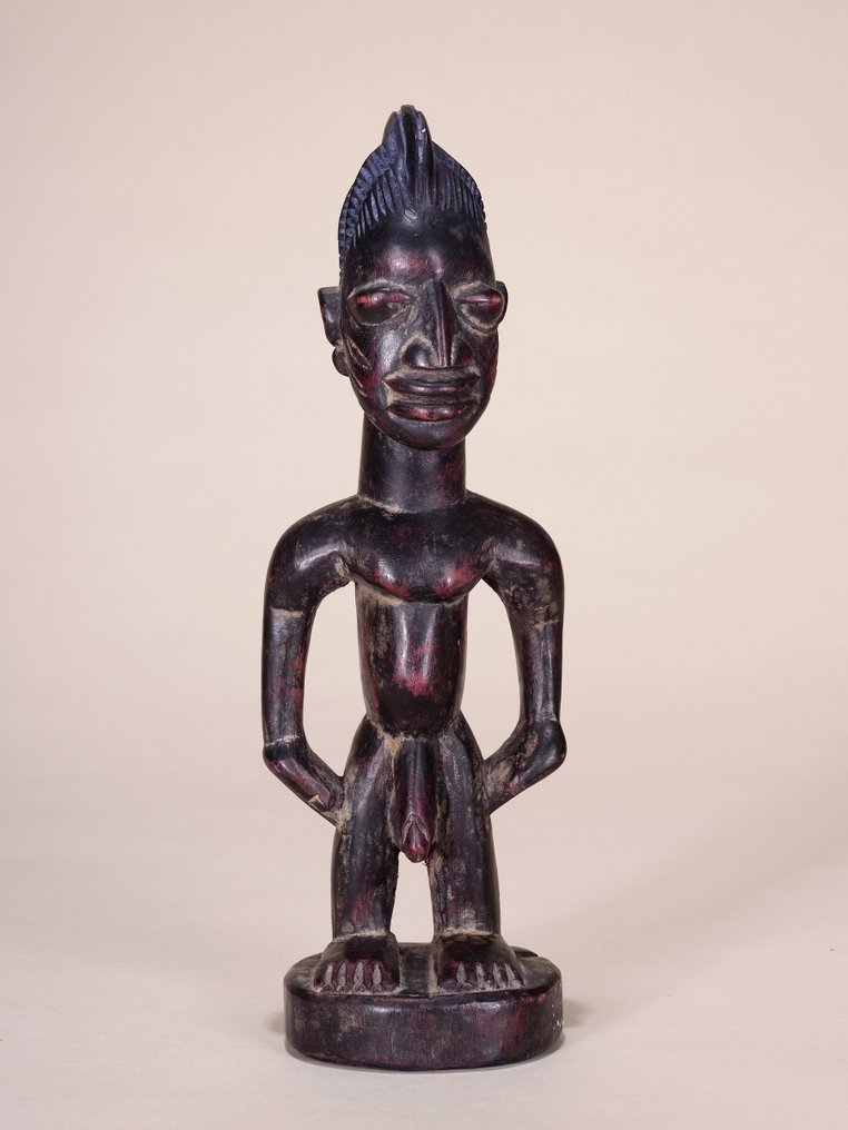 伊贝吉双胞胎雕像——约鲁巴族，尼日利亚阿贝奥库塔地区——木材——高25.5厘米 - Yoruba - 尼日利亚  (没有保留价) #1.0