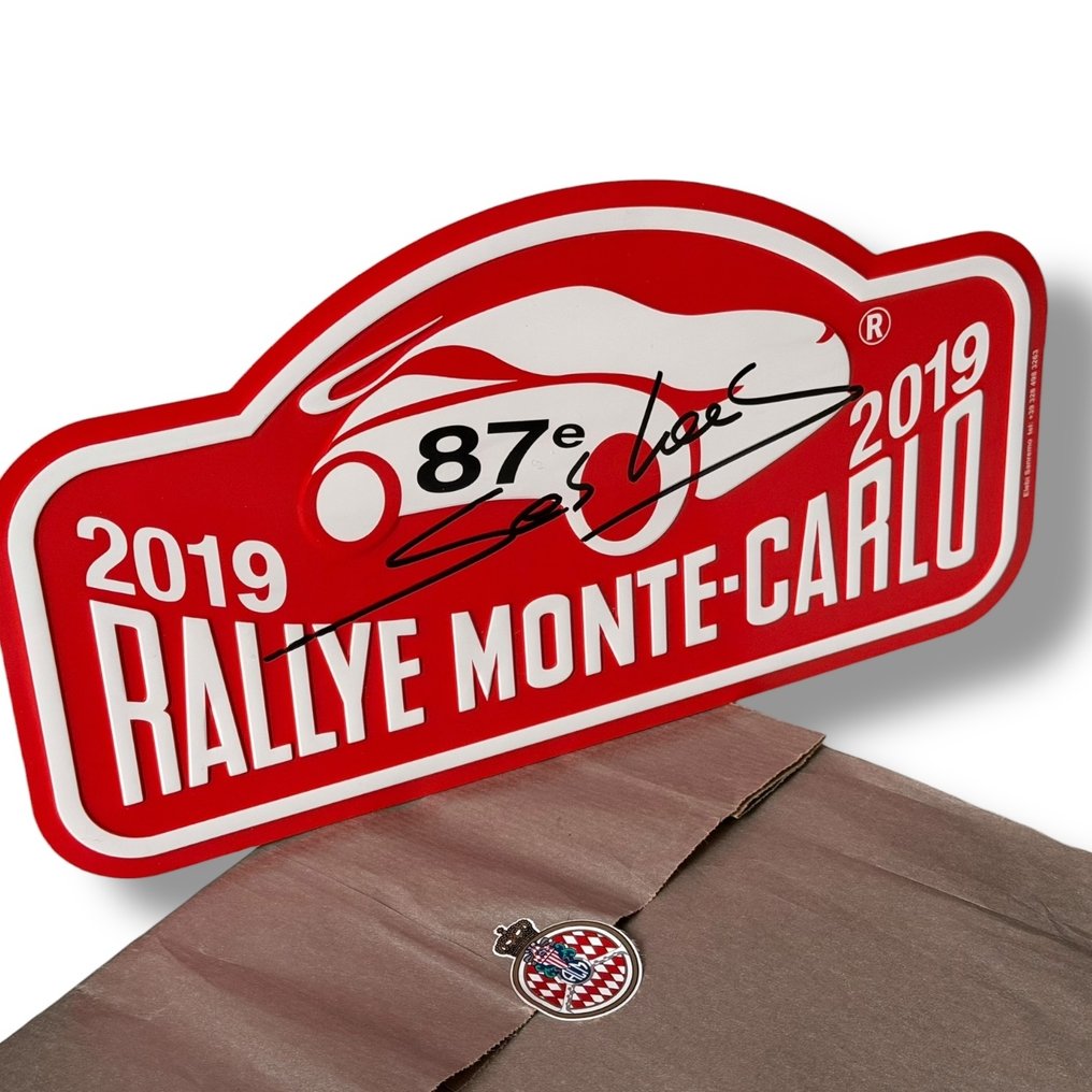 Automobile Club de Monaco - Παγκόσμιο Πρωτάθλημα Ράλι - Αθλητική πλάκα - 87ο Ράλι του Μόντε Κάρλο 2019 υπογεγραμμένο από τον Sébastien Loeb - Αλουμίνιο #1.0