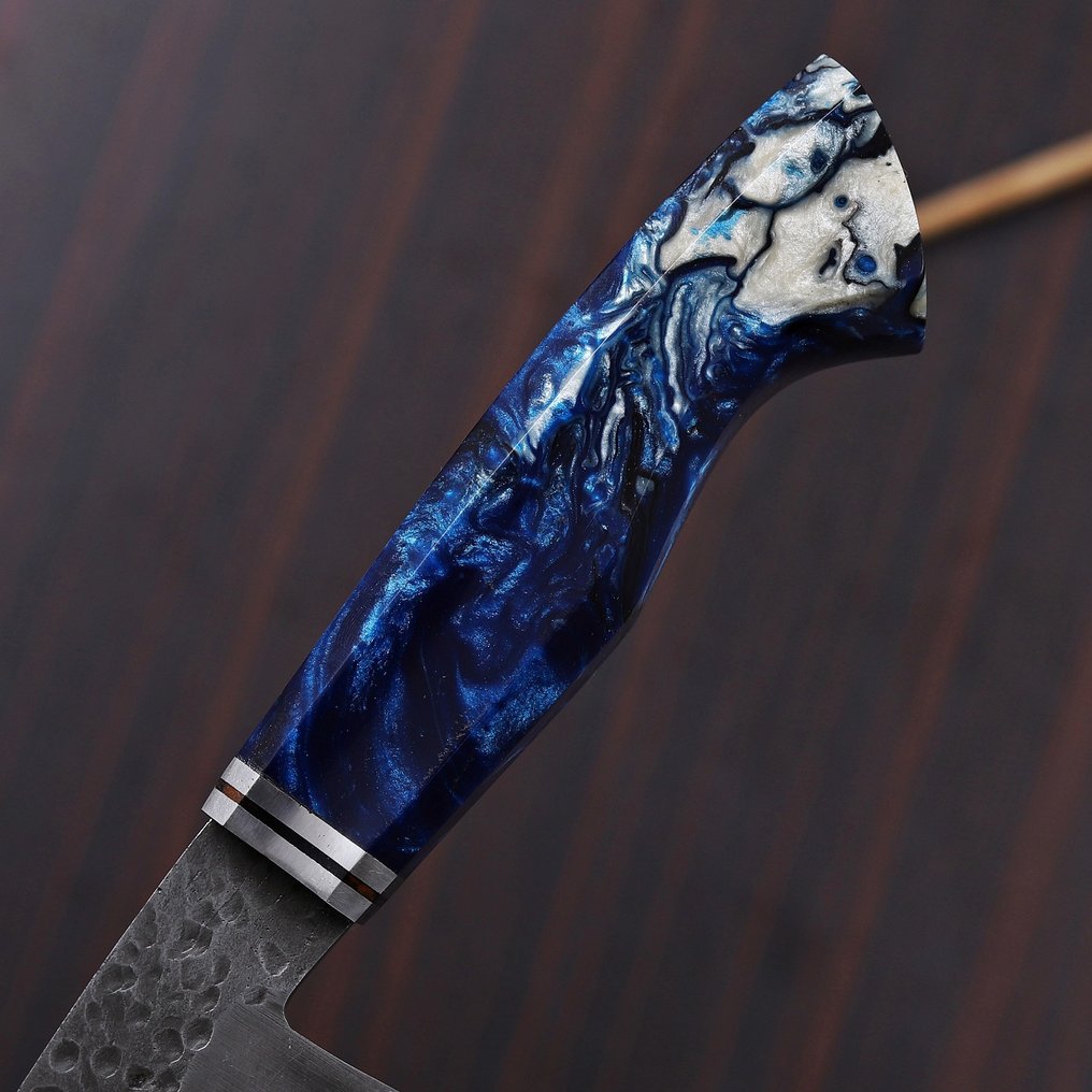Sam Knives Handcrafted Chef’s Knife - 餐刀 - 钢, 木, 树脂 - A111 #4.3