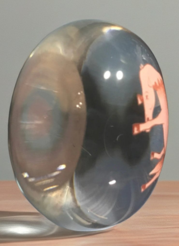 canetti - Nicolai Canetti - Βάρος χαρτιού - Γυαλί, Σμάλτο, Βάρος χαρτιού του 1991 υπογεγραμμένο από τον σύγχρονο σχεδιαστή Canetti Nicolai (Νέα Υόρκη) σε γυαλί #3.2