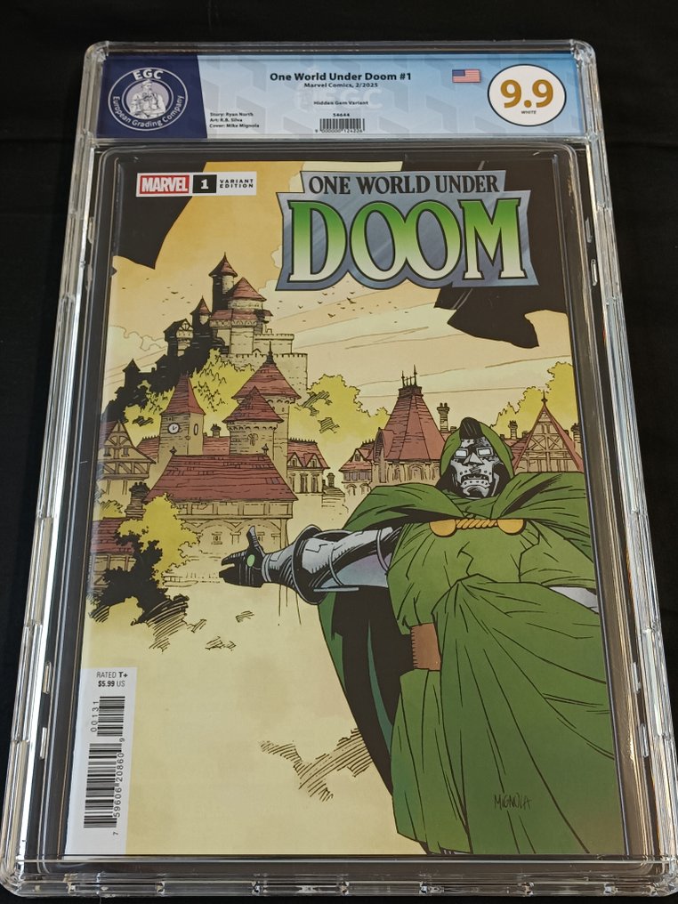 One World Under Doom #1 - Mike Mignola Hidden Gem Variant - EGC 9.9 - 1 Graded comic - First edition - 2025 #1.0
