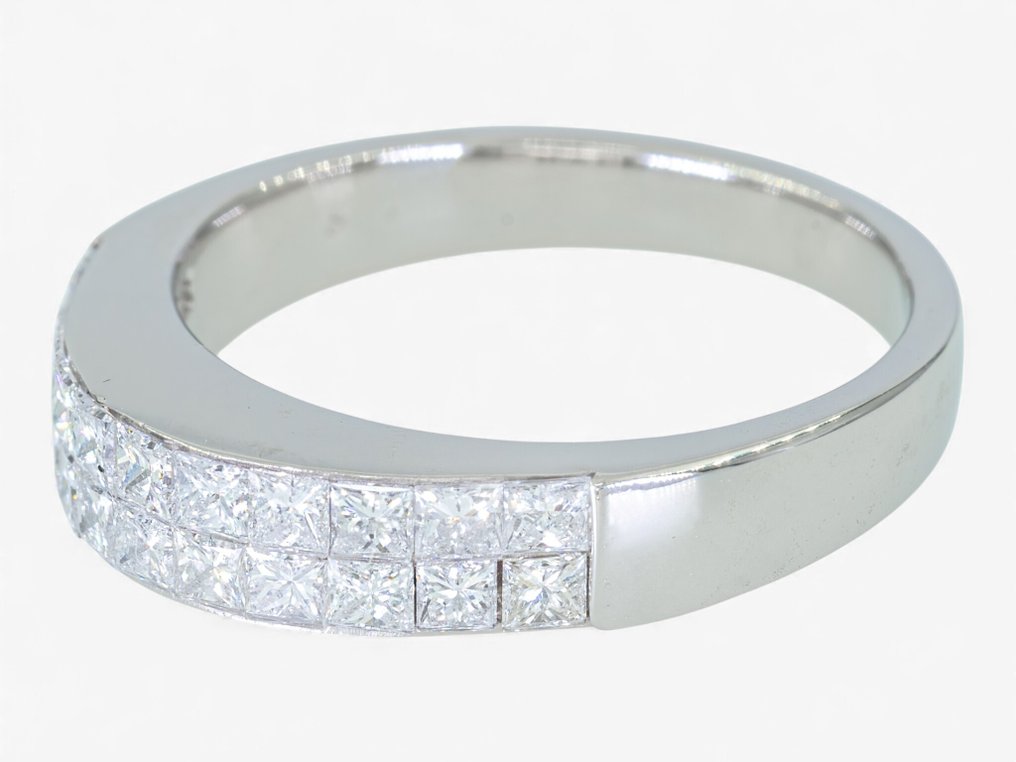 χωρίς τιμή ασφαλείας - Δαχτυλίδι - 18 καράτια Λευκός χρυσός, HRD Antwerp -  1.40ct. tw. Διαμάντι (Φυσικό) #4.3