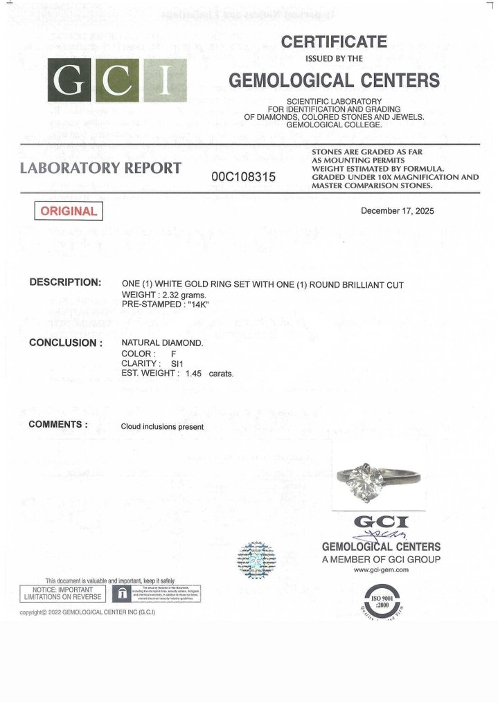 χωρίς τιμή ασφαλείας - Δαχτυλίδι αρραβώνων - 14 καράτια Λευκός χρυσός -  1.45ct. tw. Διαμάντι (Φυσικό) #3.2