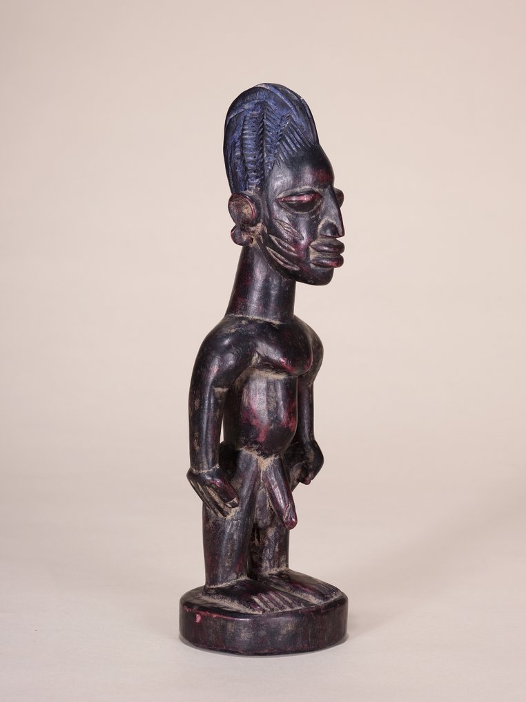 伊贝吉双胞胎雕像——约鲁巴族，尼日利亚阿贝奥库塔地区——木材——高25.5厘米 - Yoruba - 尼日利亚  (没有保留价) #1.0