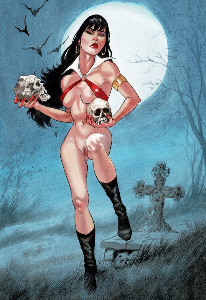 Gürsel, Gürçan - 1 Original colour drawing - Pin Up - Vampirella - 2025 #1.0