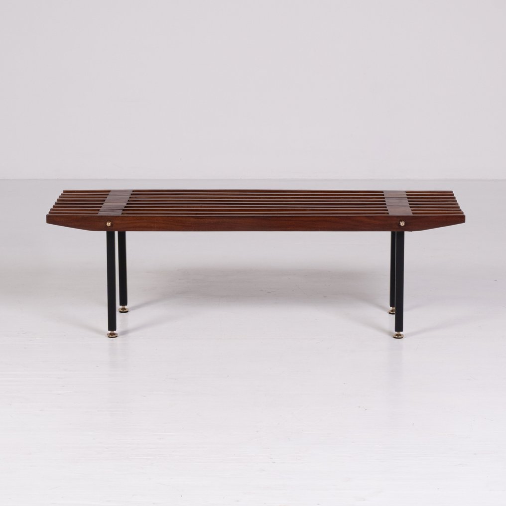 Πάγκος - Ορείχαλκος, Μέταλλο, Teak - Ιταλία τη δεκαετία του '50 #1.0