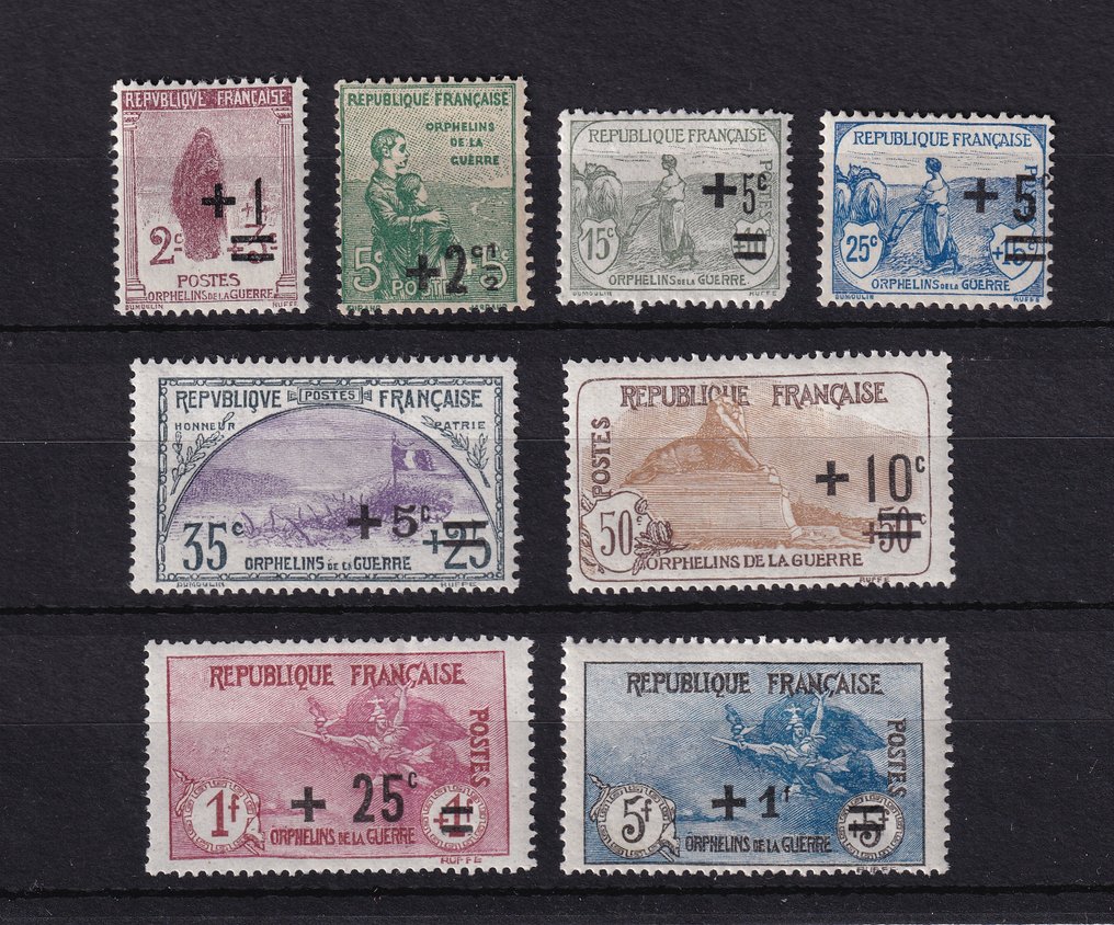 法国 1922 - 战争孤儿，完整系列 - Yvert n°162/169 #1.0