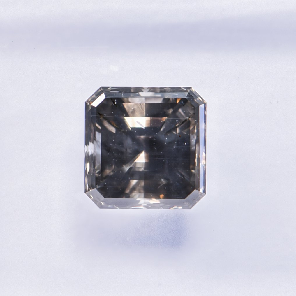 No reserve price - 1 pcs Diamond (Natural coloured) - 1.04 ct - Emerald - Fancy dark Greenish Grey - SI2 - International Gemological Institute (IGI) - VG VG #3.2