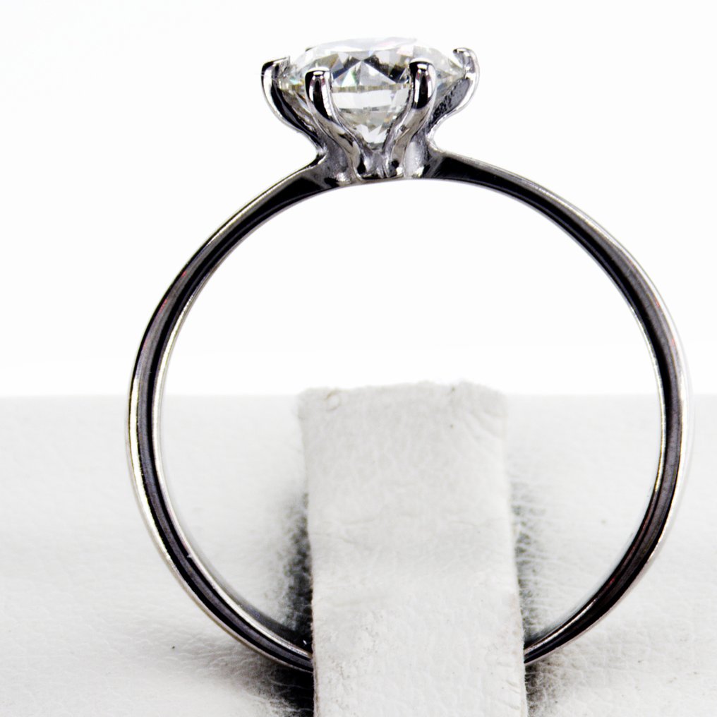 Nincs minimálár - Jegygyűrű - 14 kt. Fehér arany -  1.02ct. tw. Gyémánt (Természetes) #1.0