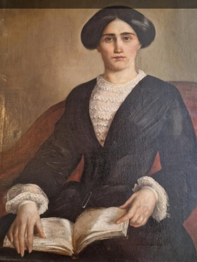 Jan Adam Kruseman (1804 - 1862), After - Dame van adel met boek #1.0